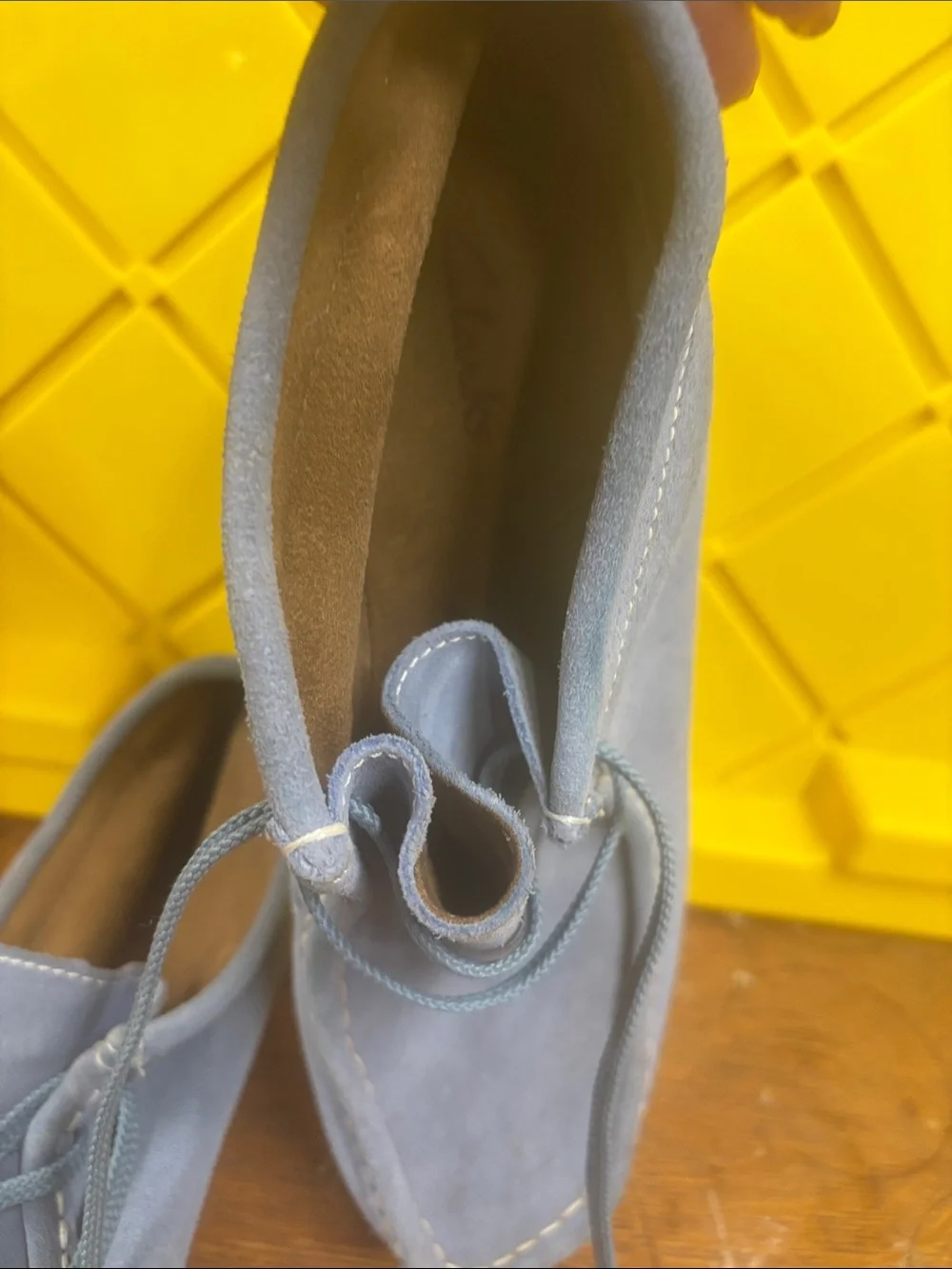 Clarks Men's Light Blue Suede Chukka Boots